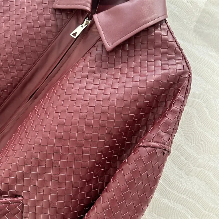 Bottega Veneta woven vintage leather jacket